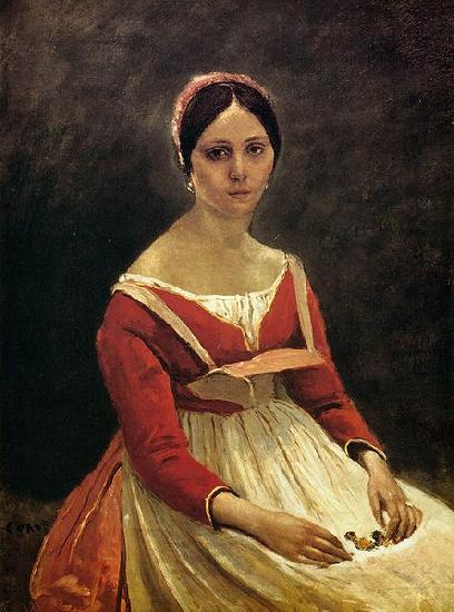 Jean Baptiste Camille  Corot Madame Legois Sweden oil painting art